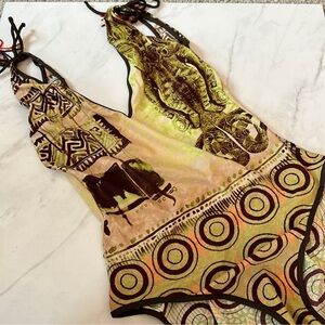 Jean Paul Gauliter One Piece Aztec
Swimsuit Beaded